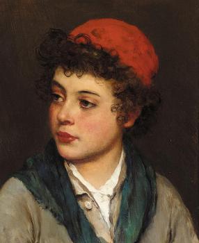Eugene De Blaas : Portrait of a Boy